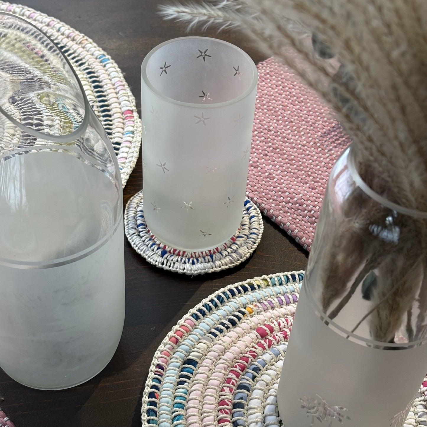 Upcycled Nut Stars Drinking Glass