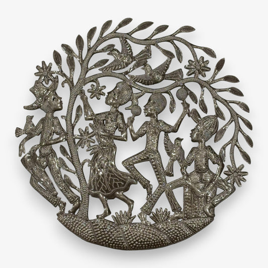 Metal Haitian Band Wall Decor 22"