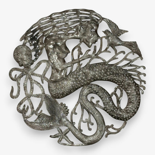 Metal Mermaid Wall Decor 23"