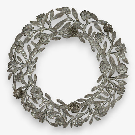 Metal Flowers Mirror Frame 23"