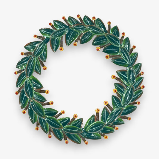 Metal Wreath Wall Decor - Shades of Green