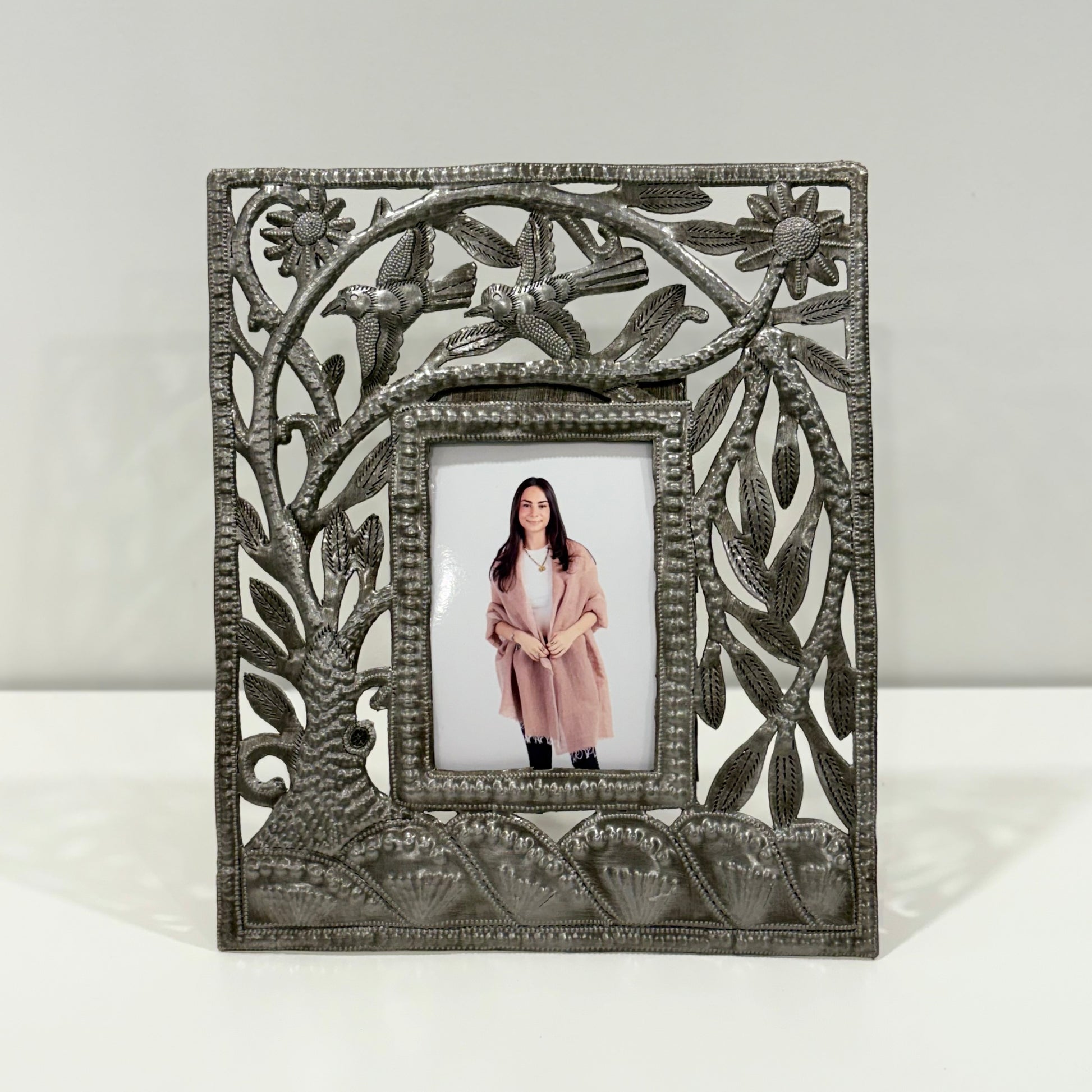 Metal Wall and Tabletop Birds Picture Frame