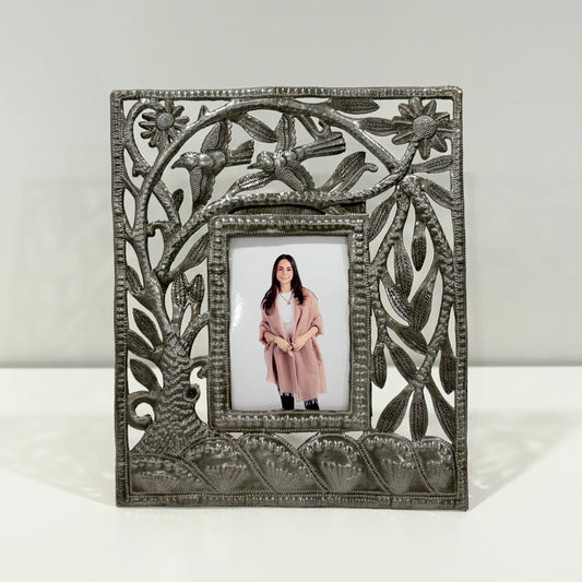 Metal Wall and Tabletop Birds Picture Frame