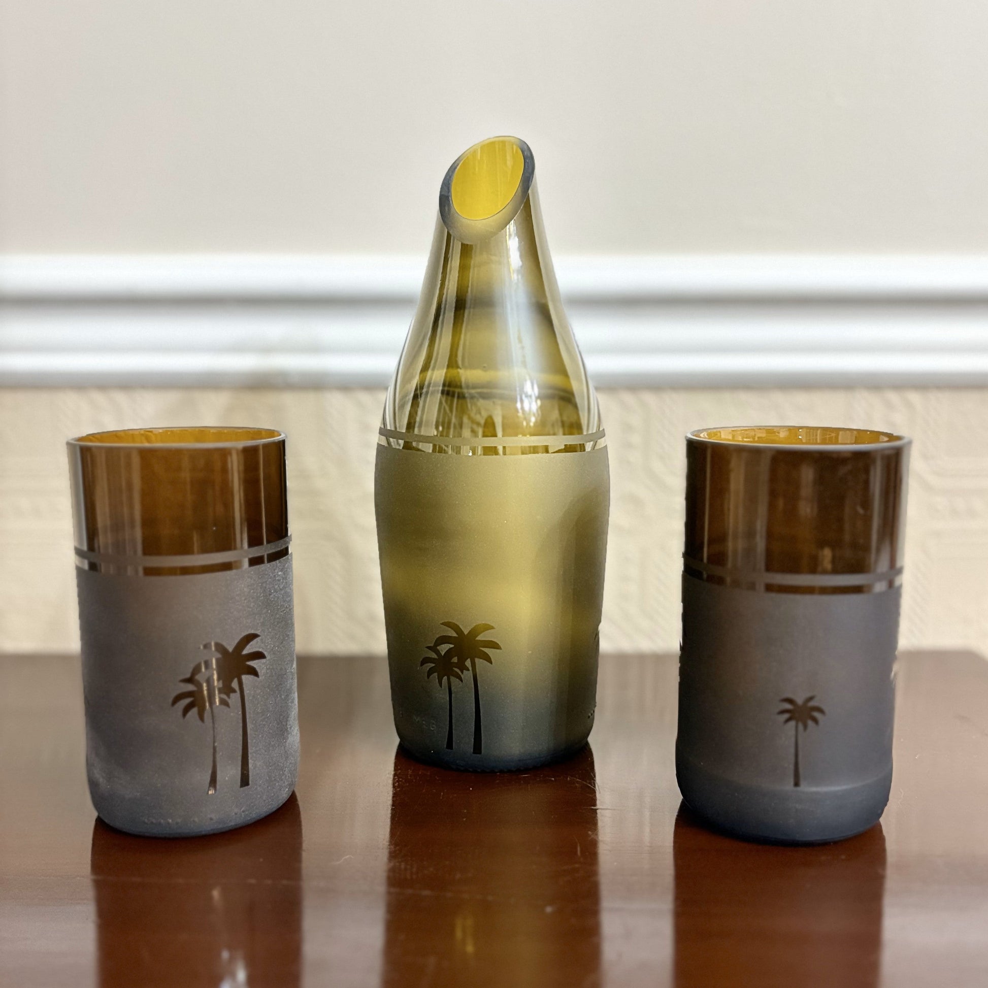 Upcycled Glass Siwa Palms Jug