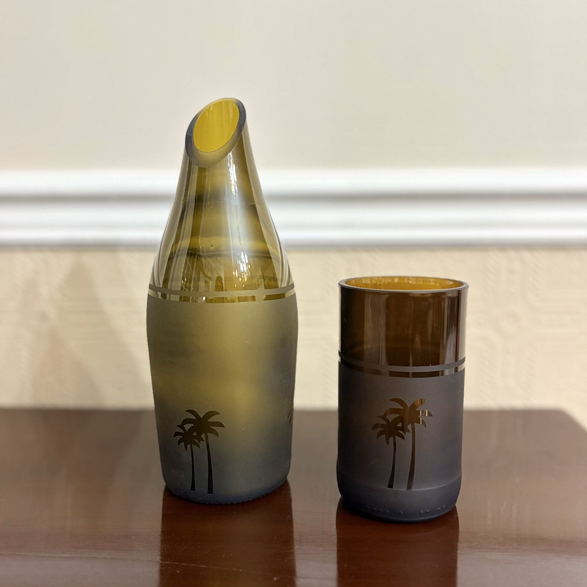 Upcycled Glass Siwa Palms Jug