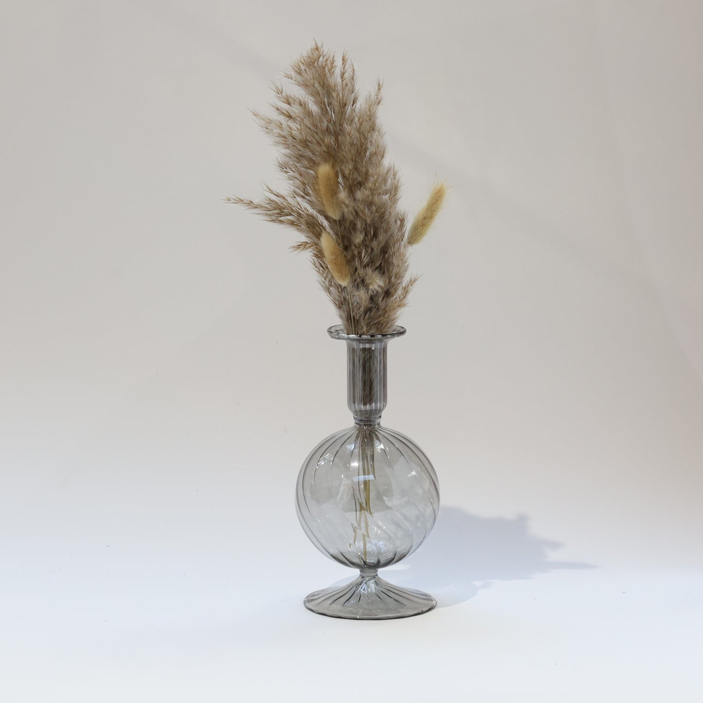 Blown Glass Vase - Bauble Smoky