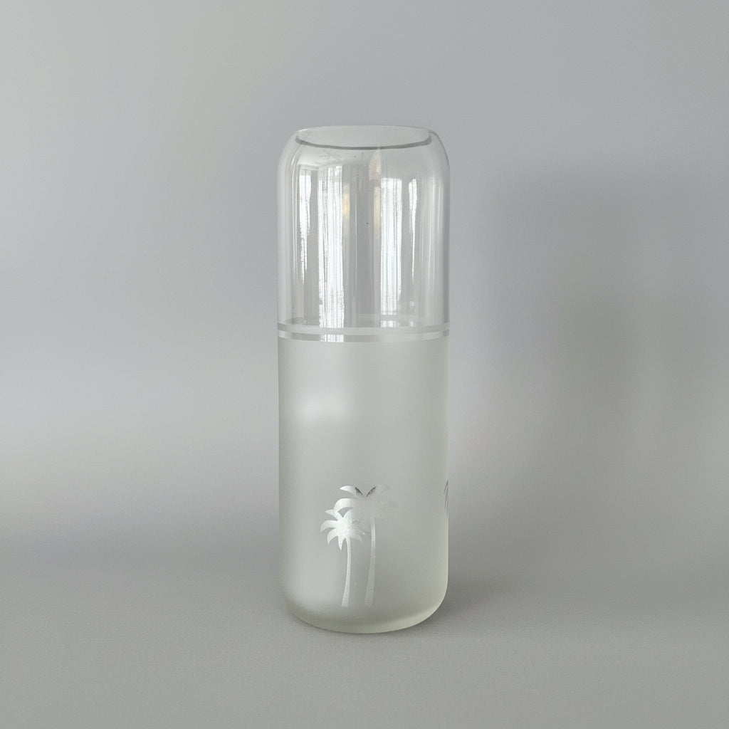 Fair Trade Upcycled Glass Siwa Palms Vase, Sustainable Ethically Handmade Home Decor