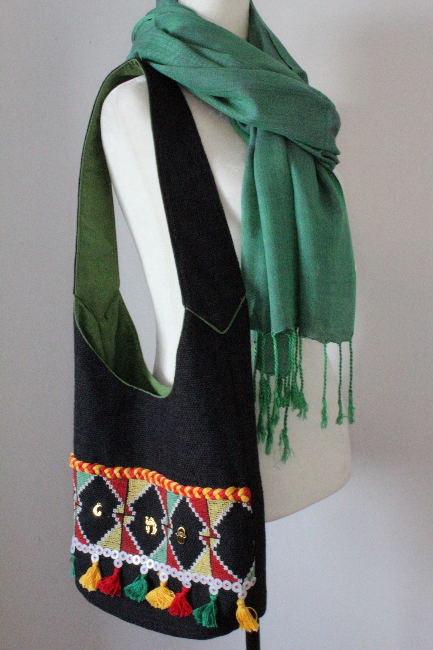Bahga Arish Handcrafted Shoulder Bag - Black