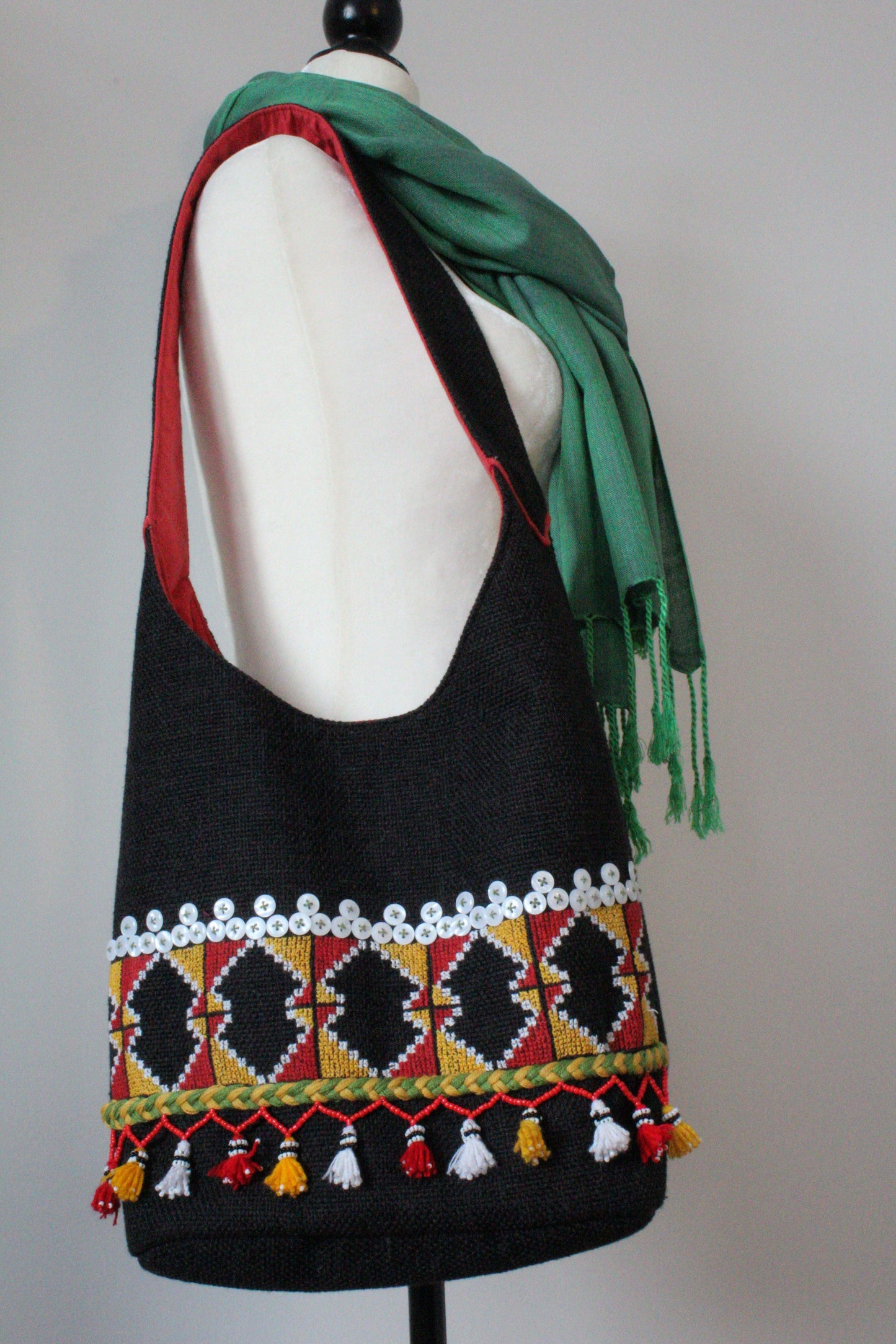 Bahga Arish Handcrafted Shoulder Bag - Black