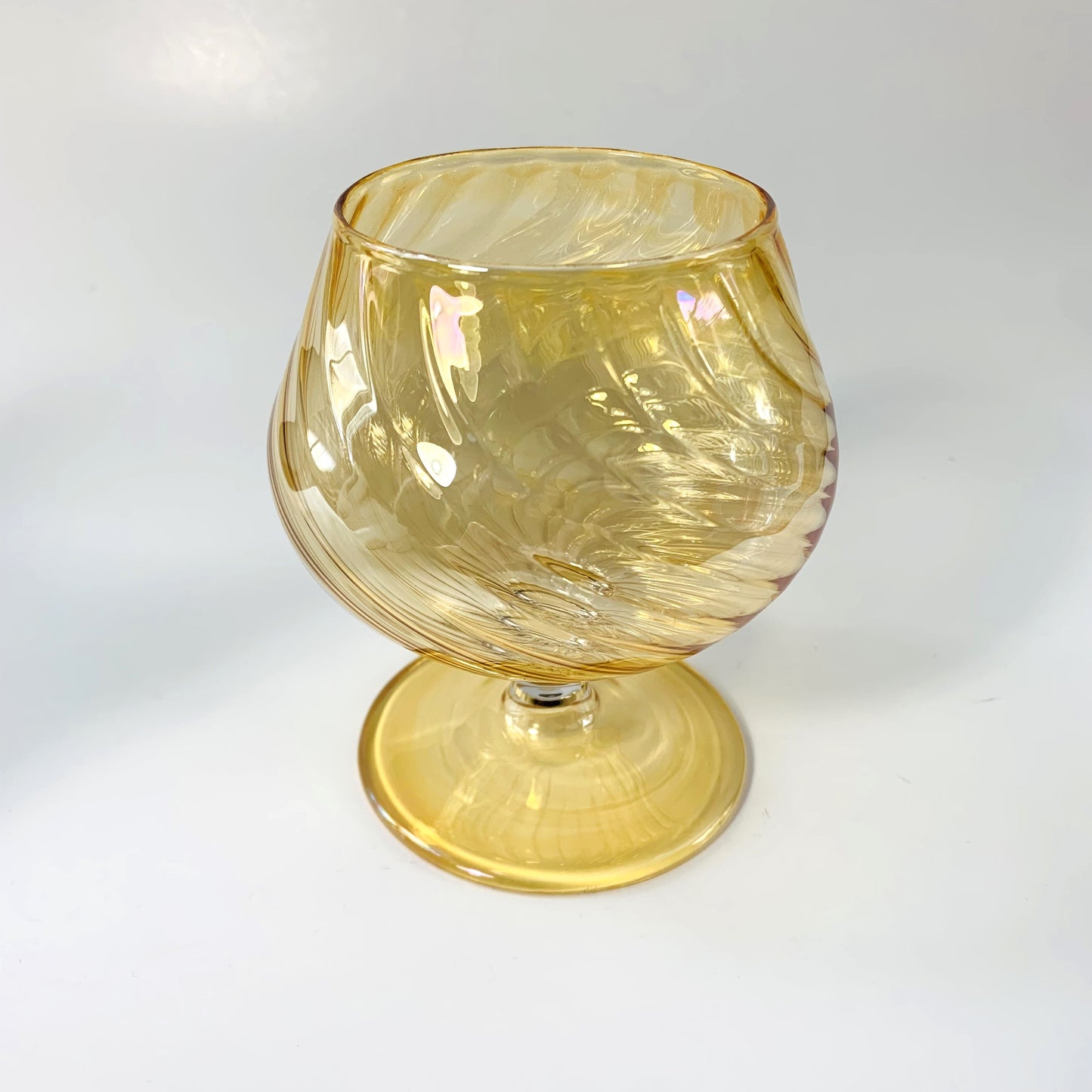 Blown Glass Cognac Glass - Iridescent