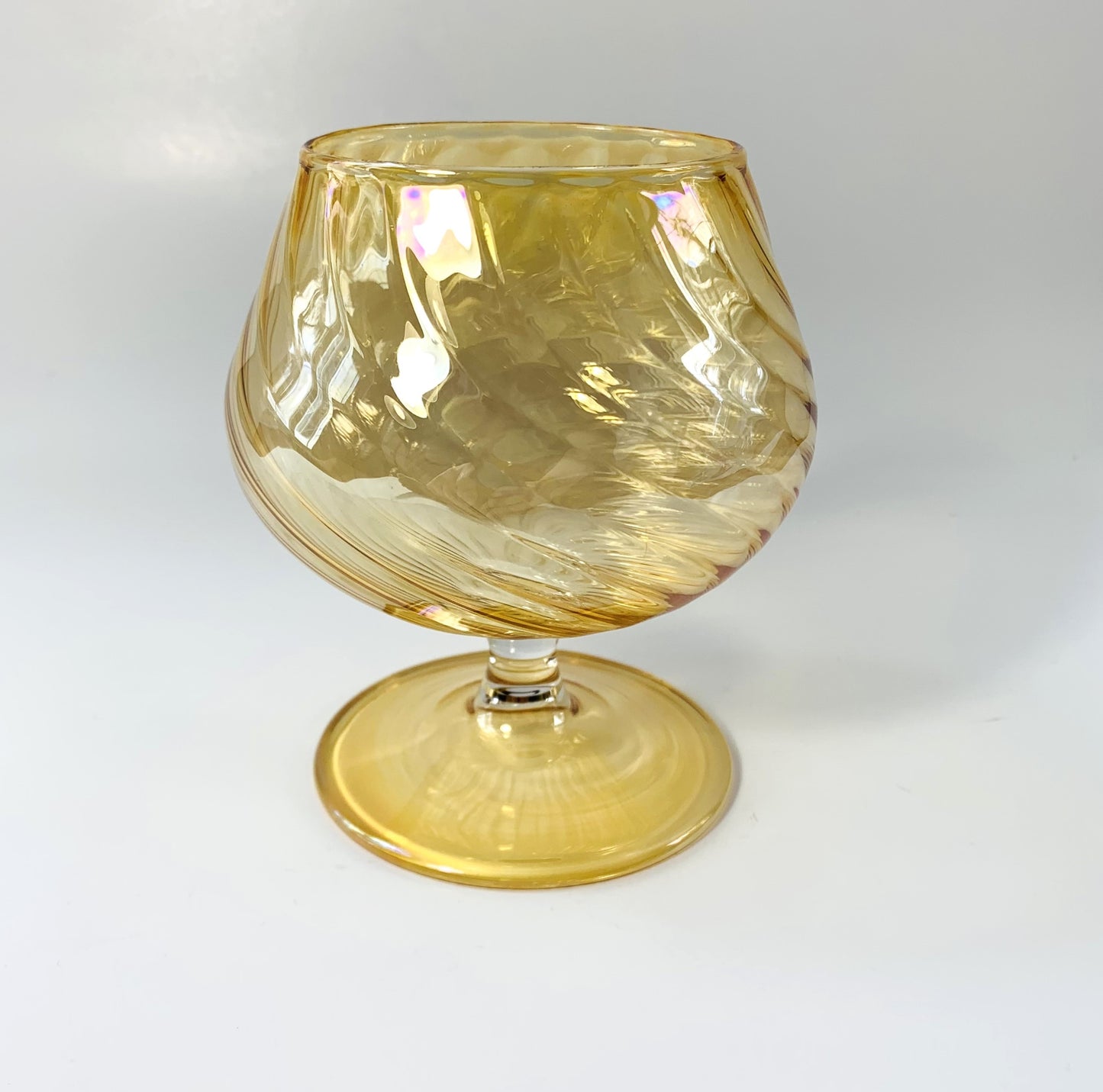 Blown Glass Cognac Glass - Iridescent