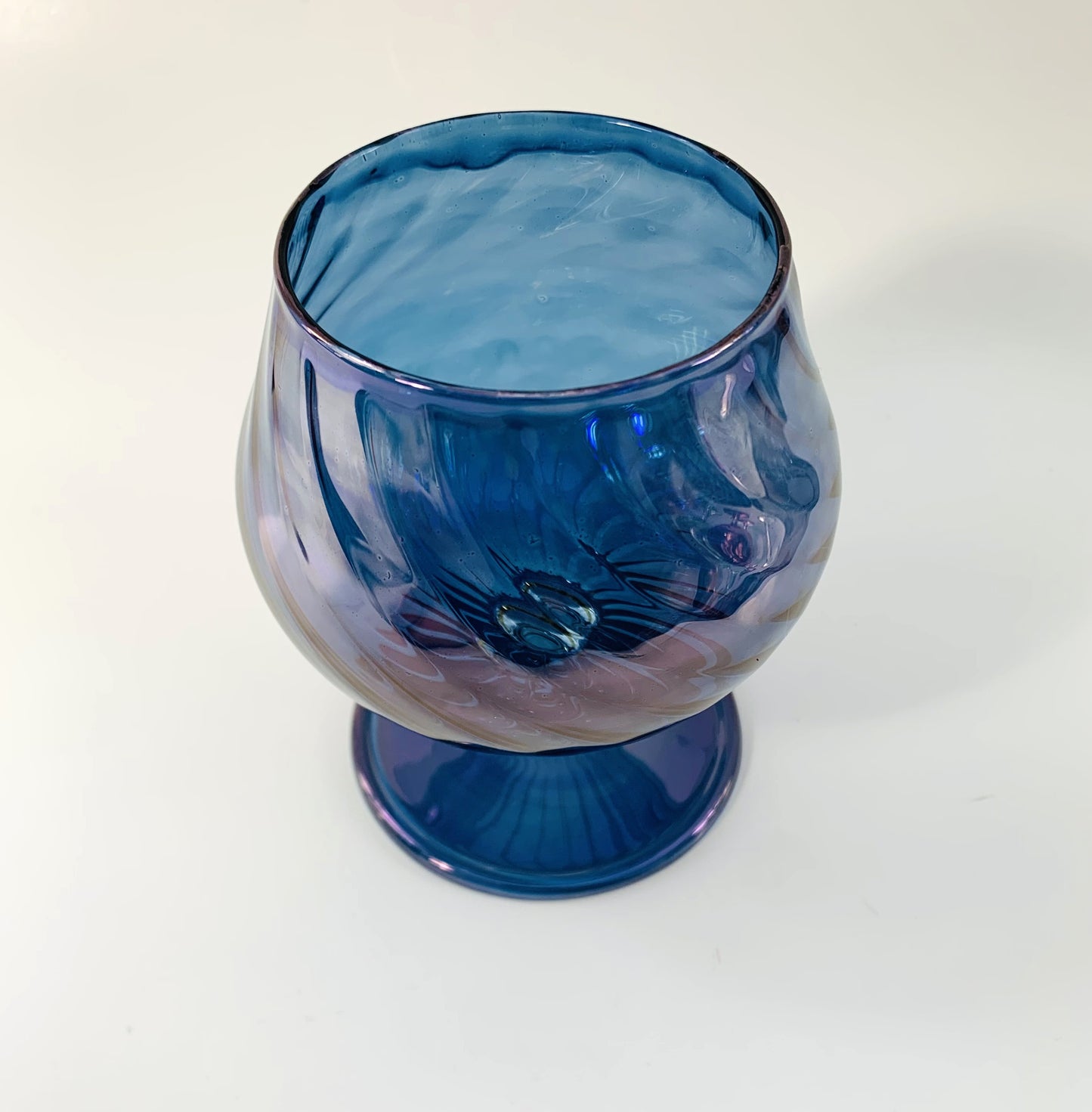 Blown Glass Cognac Glass - Iridescent