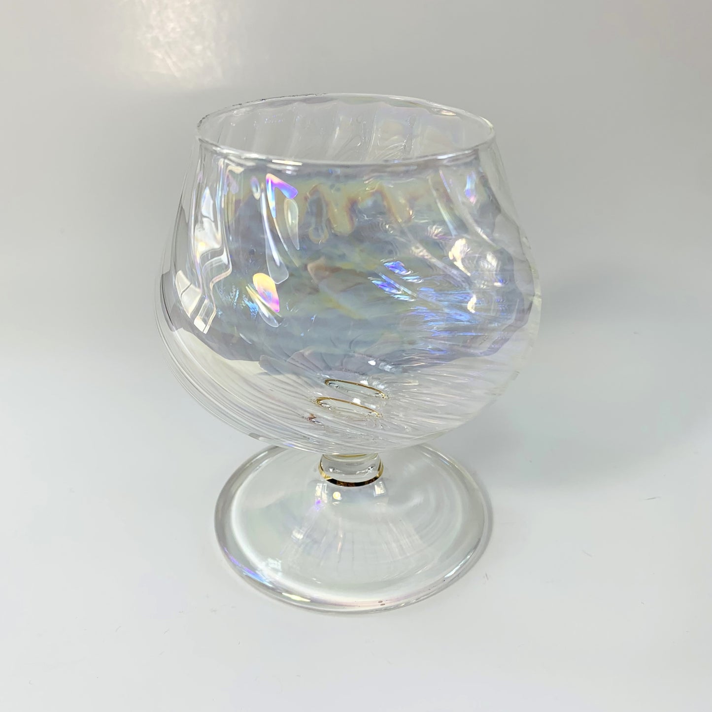 Blown Glass Cognac Glass - Iridescent