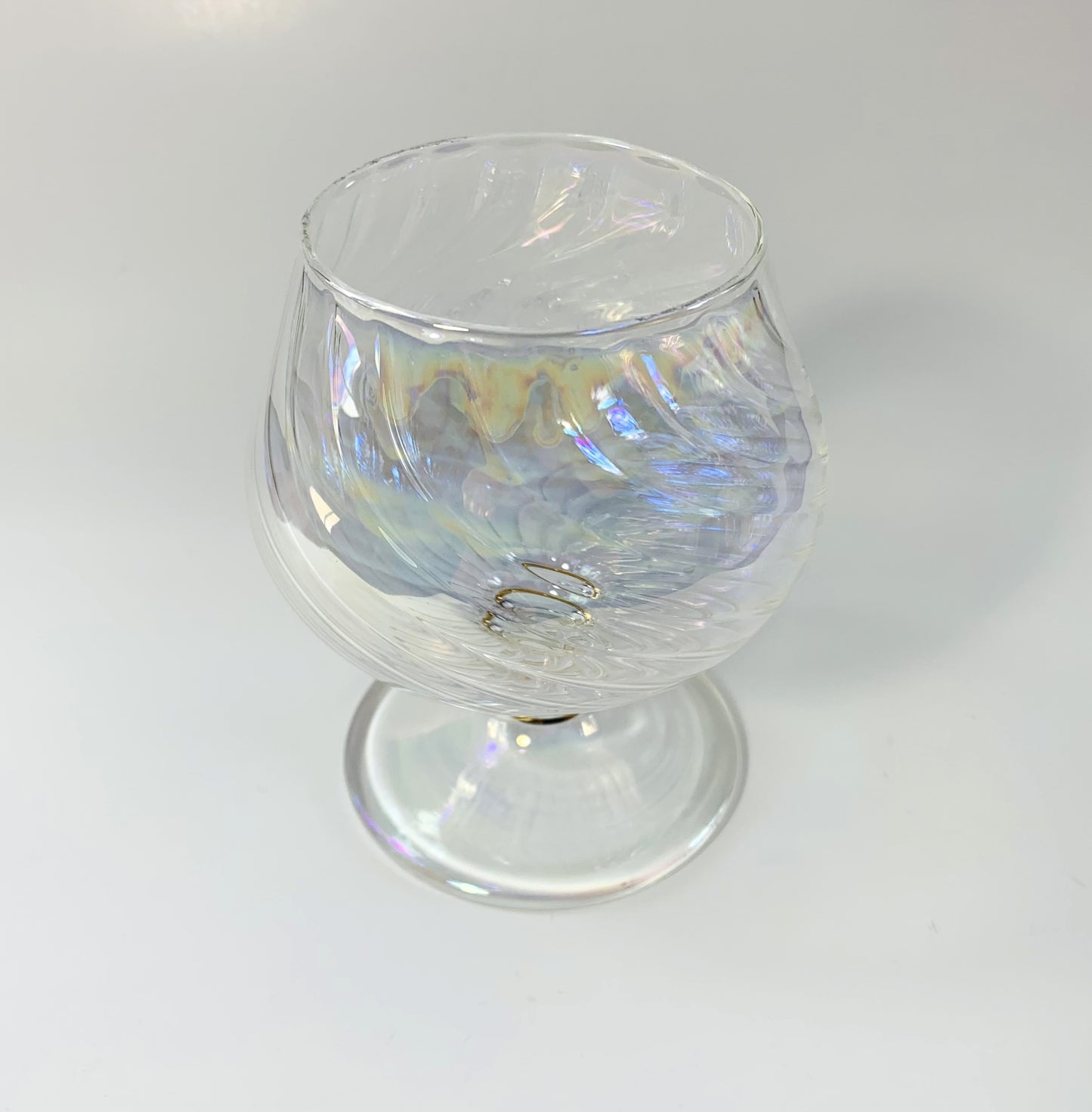 Blown Glass Cognac Glass - Iridescent