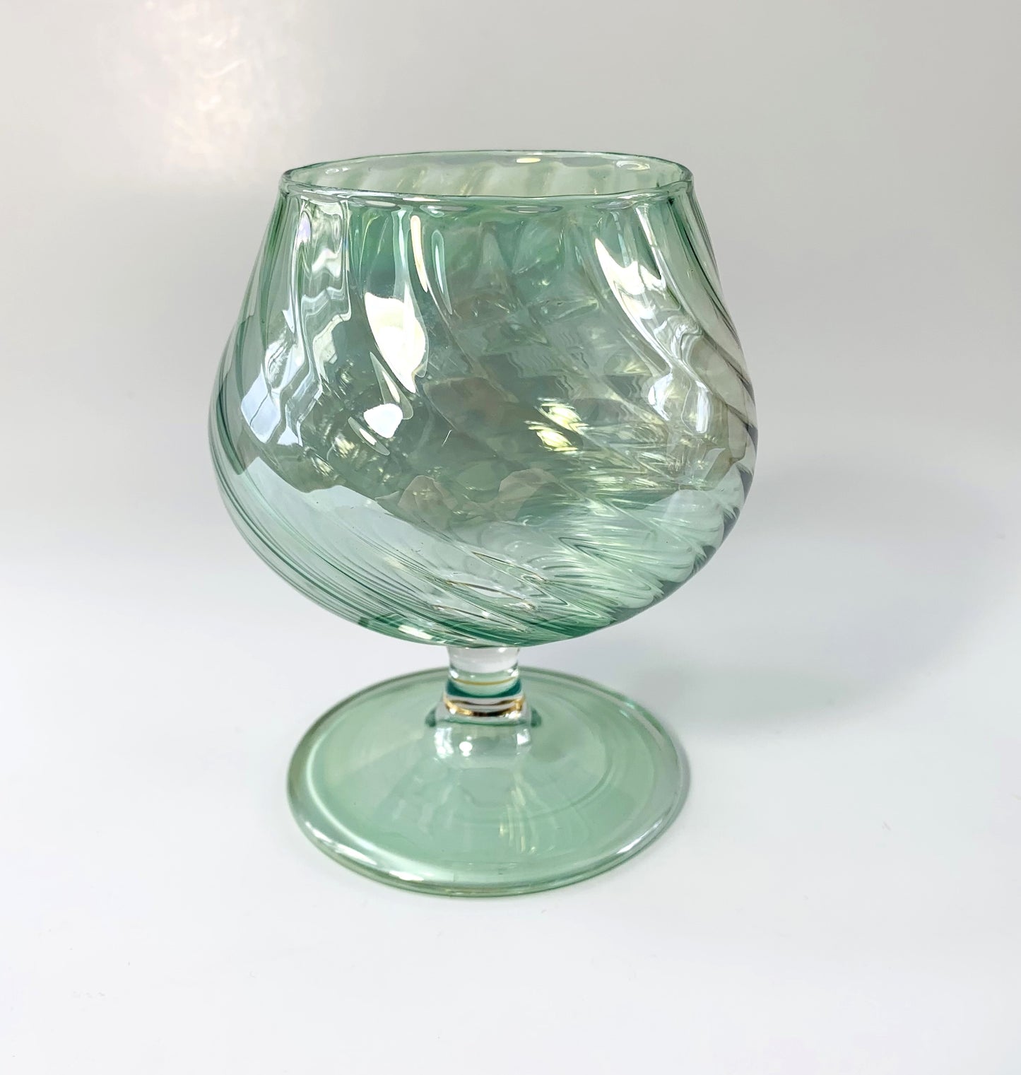 Blown Glass Cognac Glass - Iridescent
