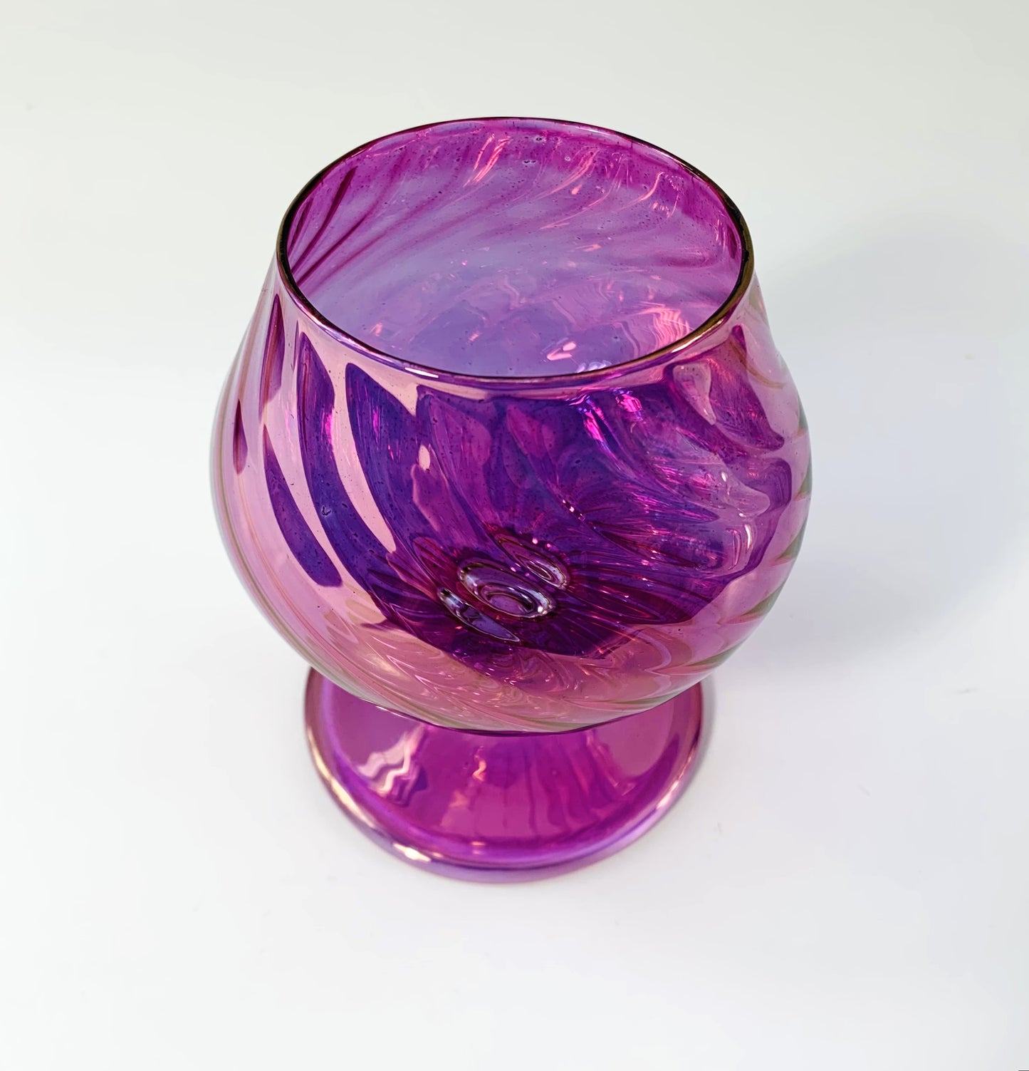 Blown Glass Cognac Glass - Iridescent