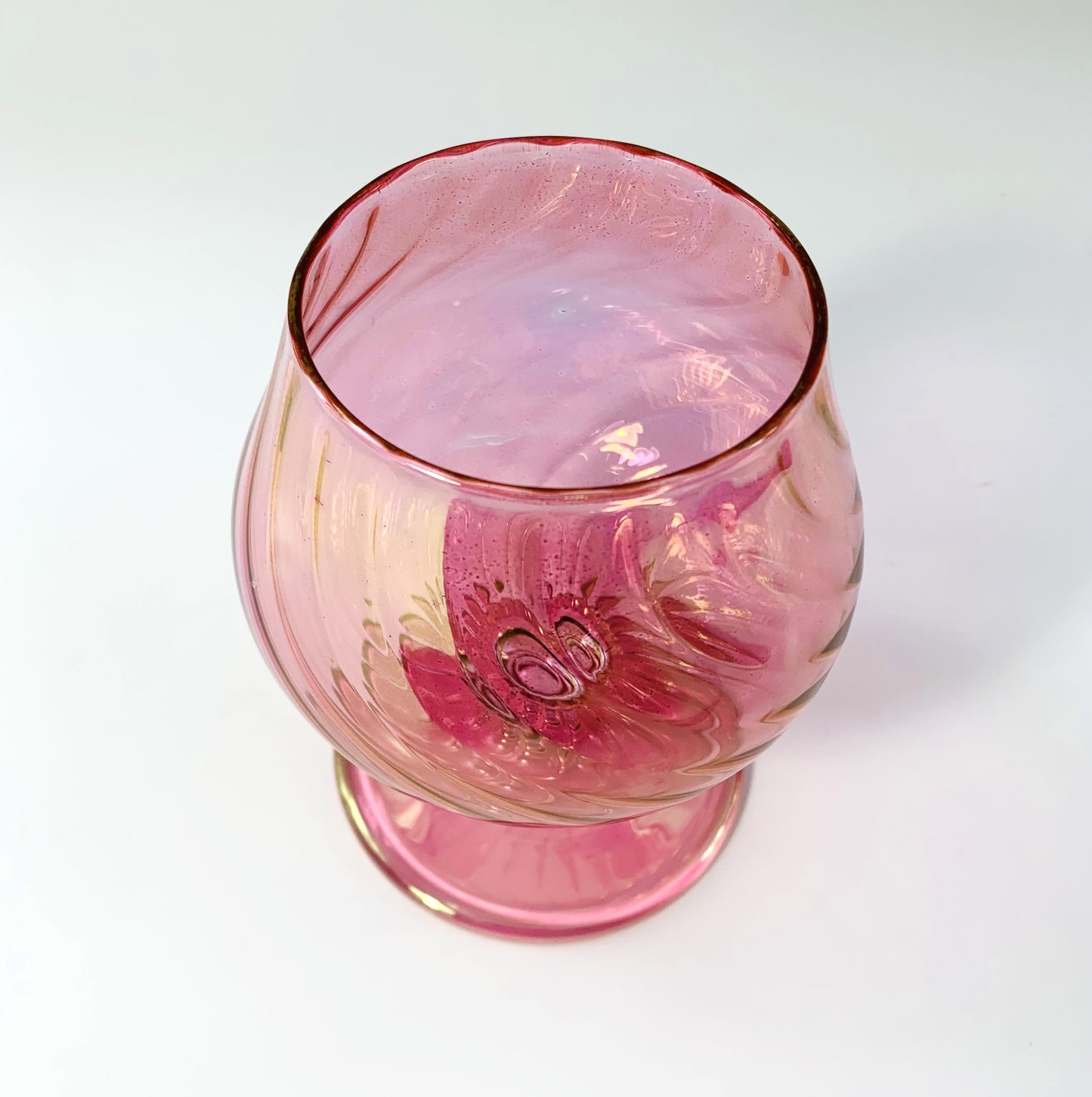 Blown Glass Cognac Glass - Iridescent