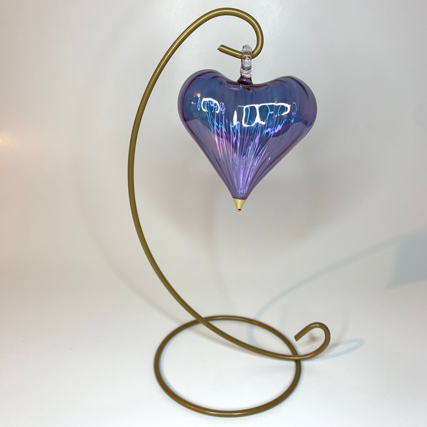 Blown Glass Ornament - Heart: Very Peri
