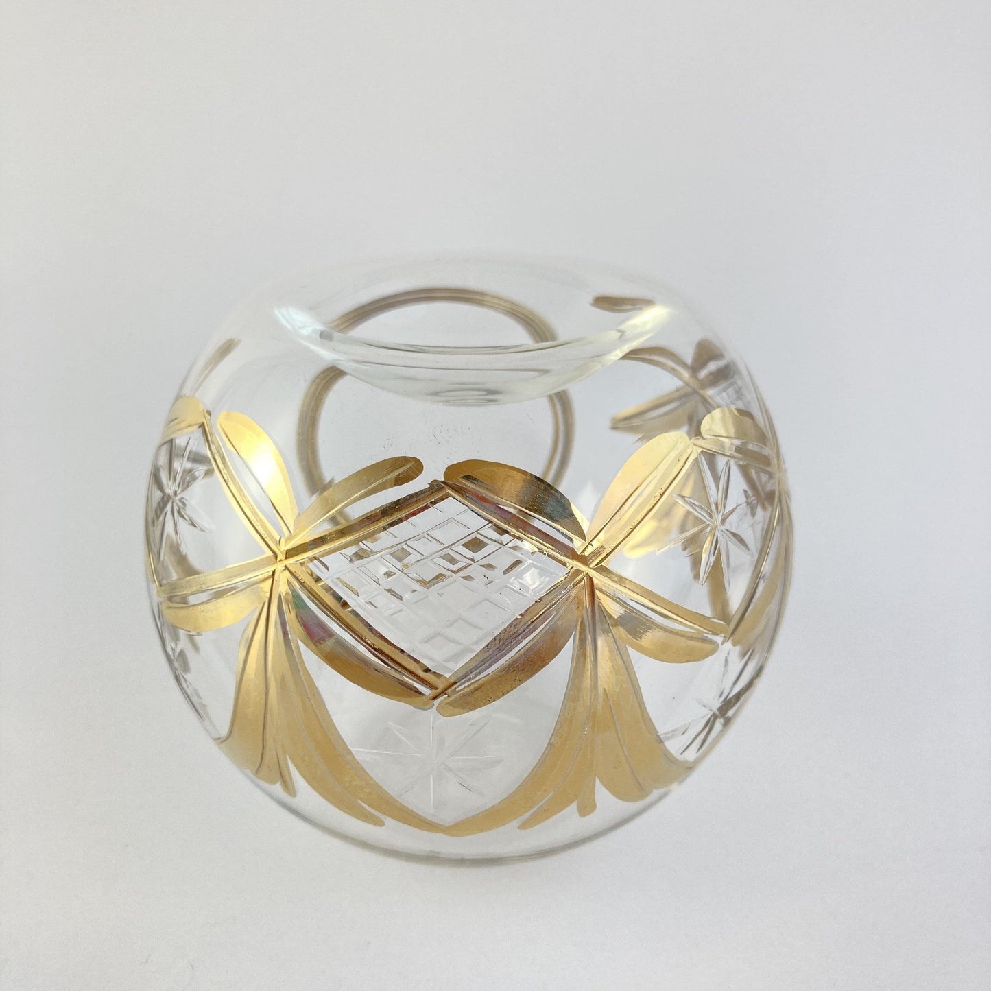 Blown Glass Oil Diffuser - Gold Drapes