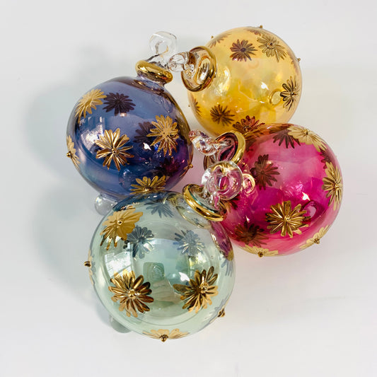 Blown Glass Small Ornament - Starry Sky