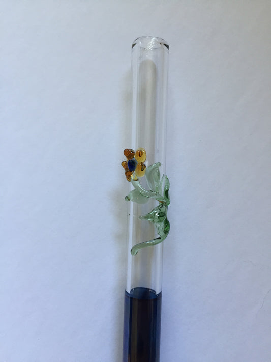 Blown Glass Straw - Dark Purple