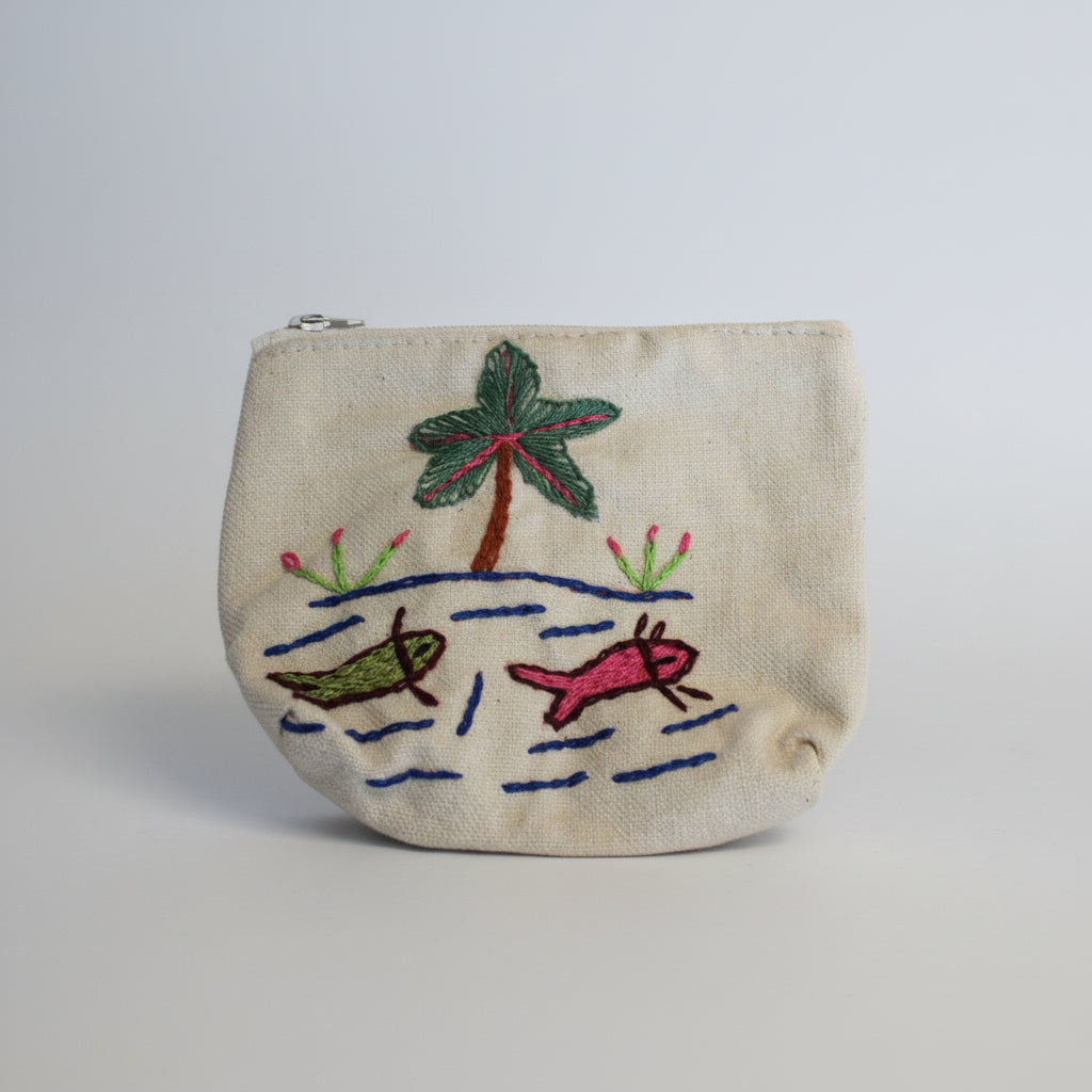 Handmade Embroidered Coin Purse
