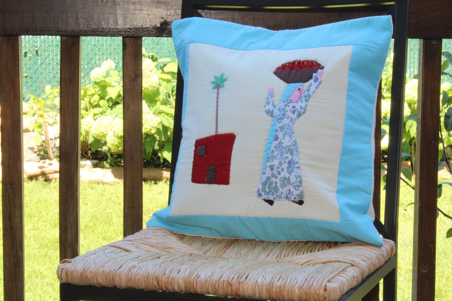 Handmade Egyptian Cotton Patchwork Cushion Cover