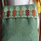 Maha Handcrafted Moiré Arish Shoulder Bag - Green
