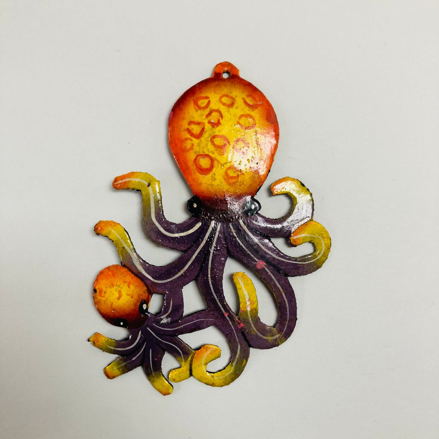 Metal Ornament - Octopus Yellow