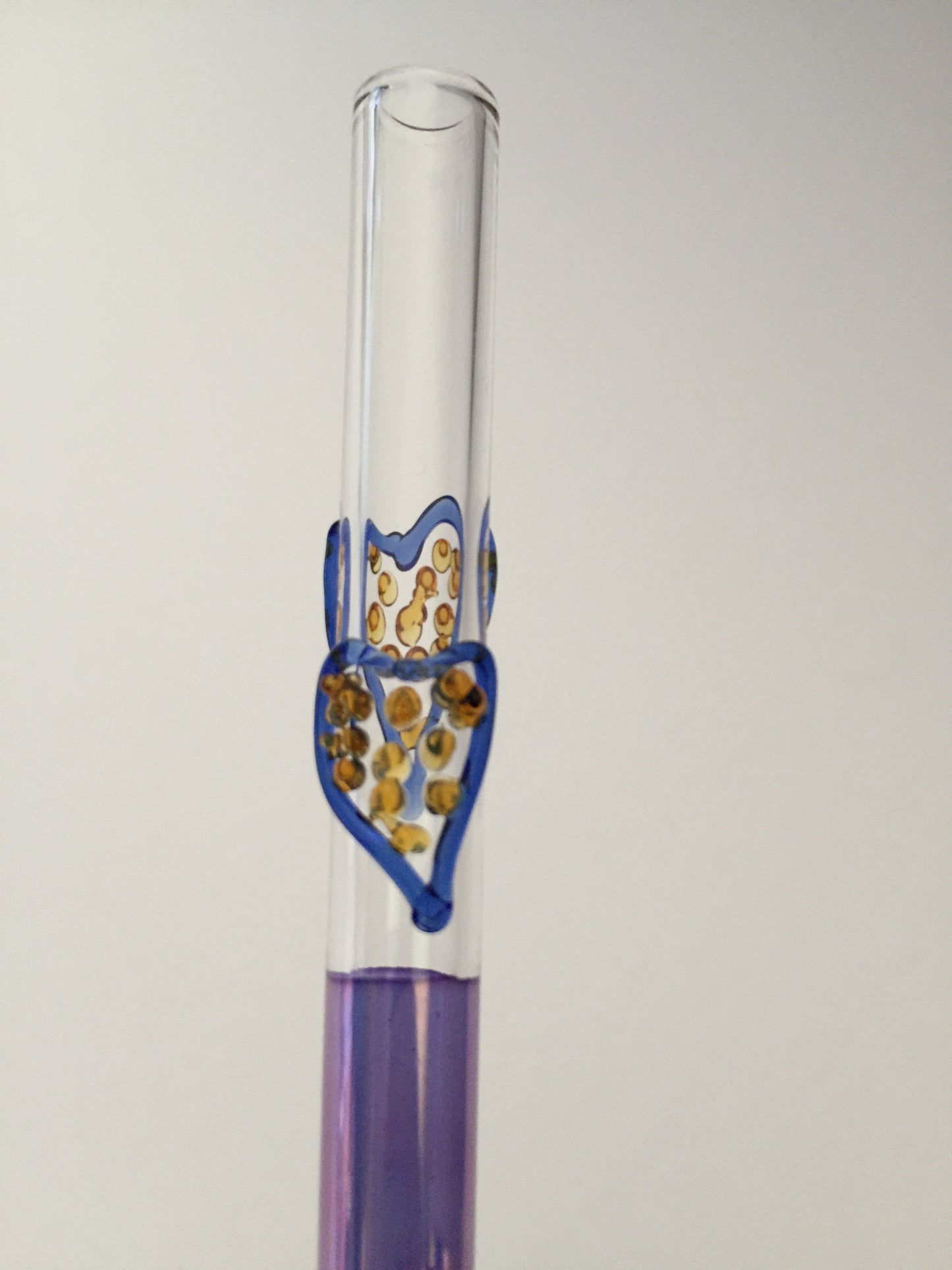 Blown Glass Straw - Purple