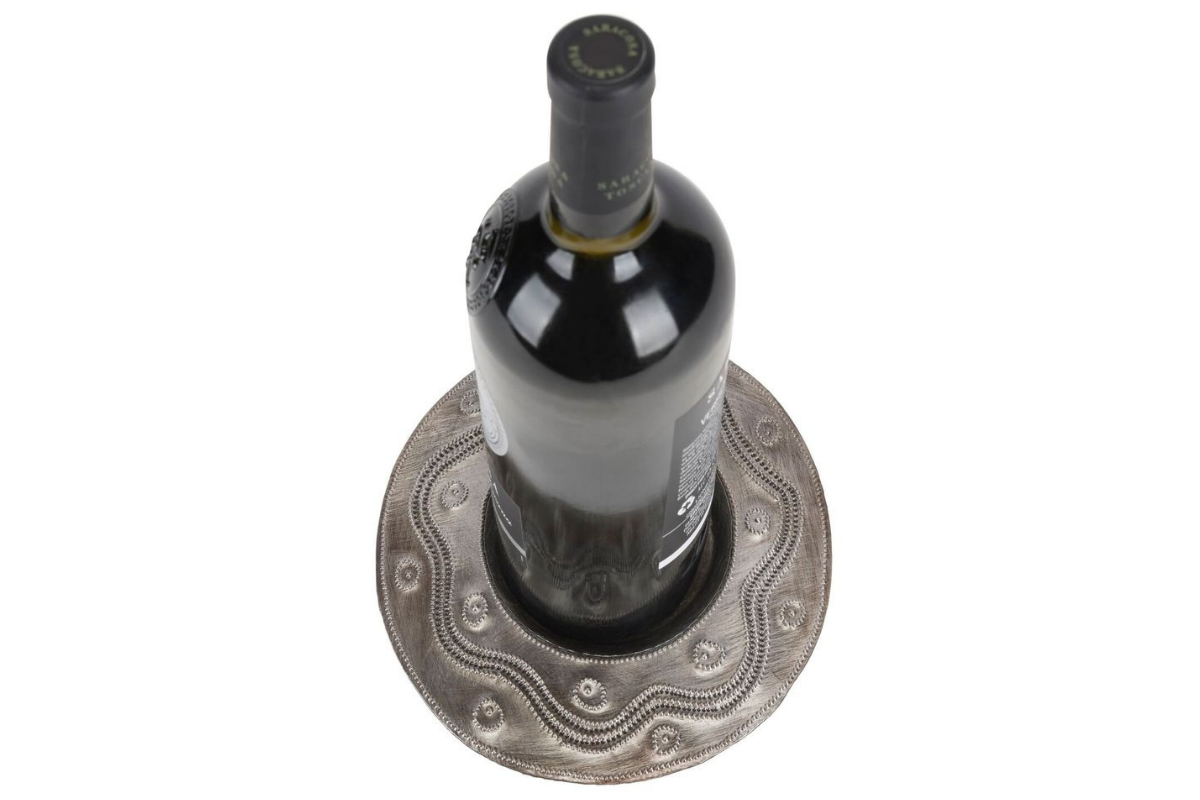 Metal Pillar Candle Plate - Circles