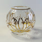 Blown Glass Candle Holder - Gold Lotus