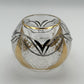 Blown Glass Candle Holder - Gold & Silver Garland