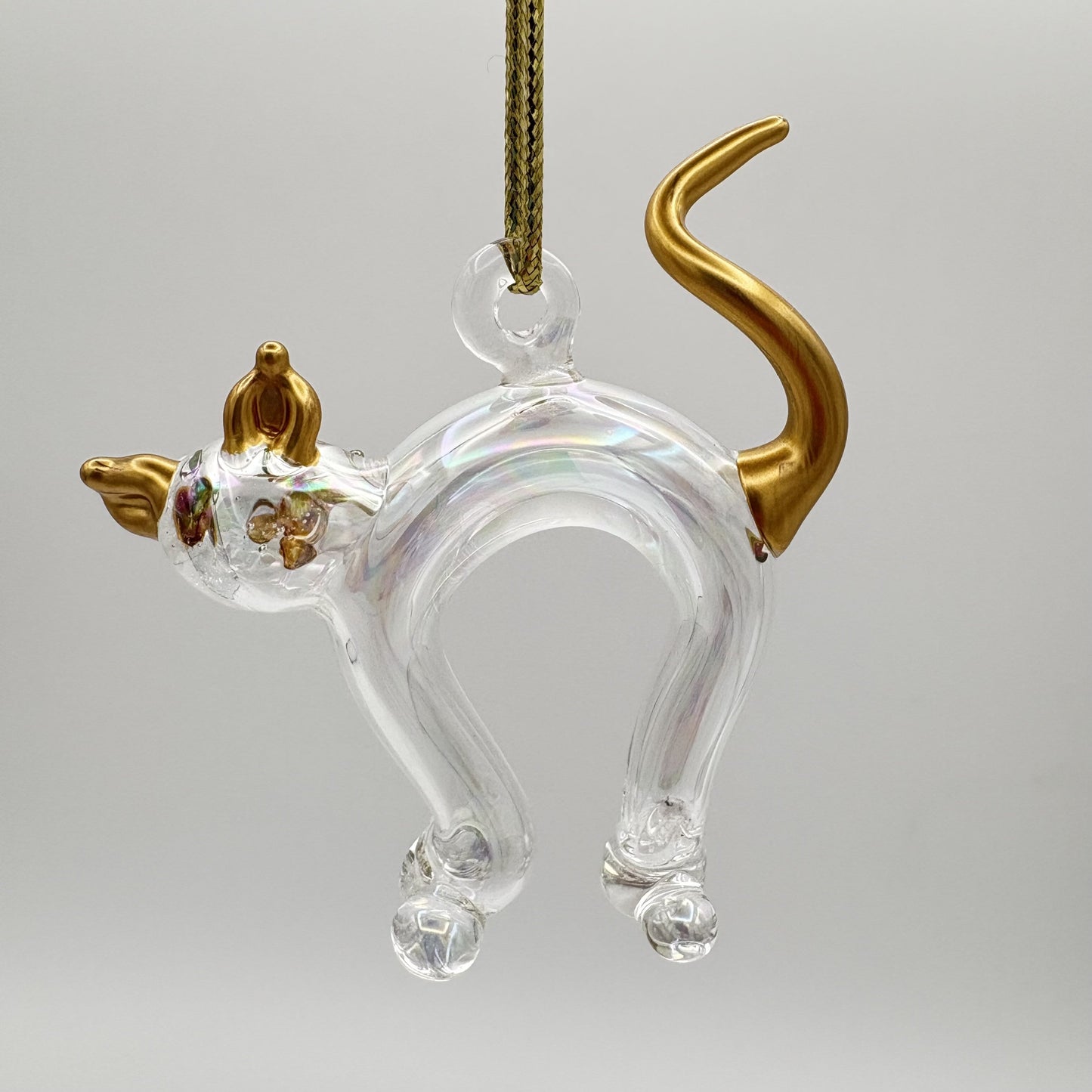 Ethically Sourced Blown Glass Ornament - Cat