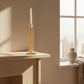 Blown Glass Curvy Candle Holder - Yellow