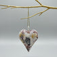 Blown Glass Ornament - Heart: Multi / Fuchsia