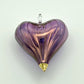 Blown Glass Ornament - Heart: Mauve