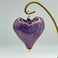 Blown Glass Ornament - Heart: Mauve