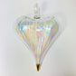 Fair Trade Blown Glass Ornament - Heart: Clear, Ethically Handmade