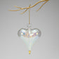 Fair Trade Blown Glass Ornament - Heart: Clear, Ethically Handmade