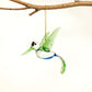 Ethically Handmade Blown Glass Ornament - Hummingbird Flying