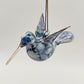 Fair Trade Blown Glass Ornament - Hummingbird Blue