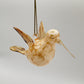 Ethically Made Blown Glass Ornament - Hummingbird Yellow