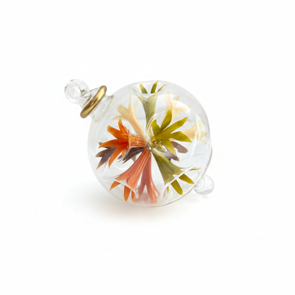 Handblown Glass Ornament Inspired by Paul Gauguin's Three Tahitian Women, Fair Trade Handcrafted