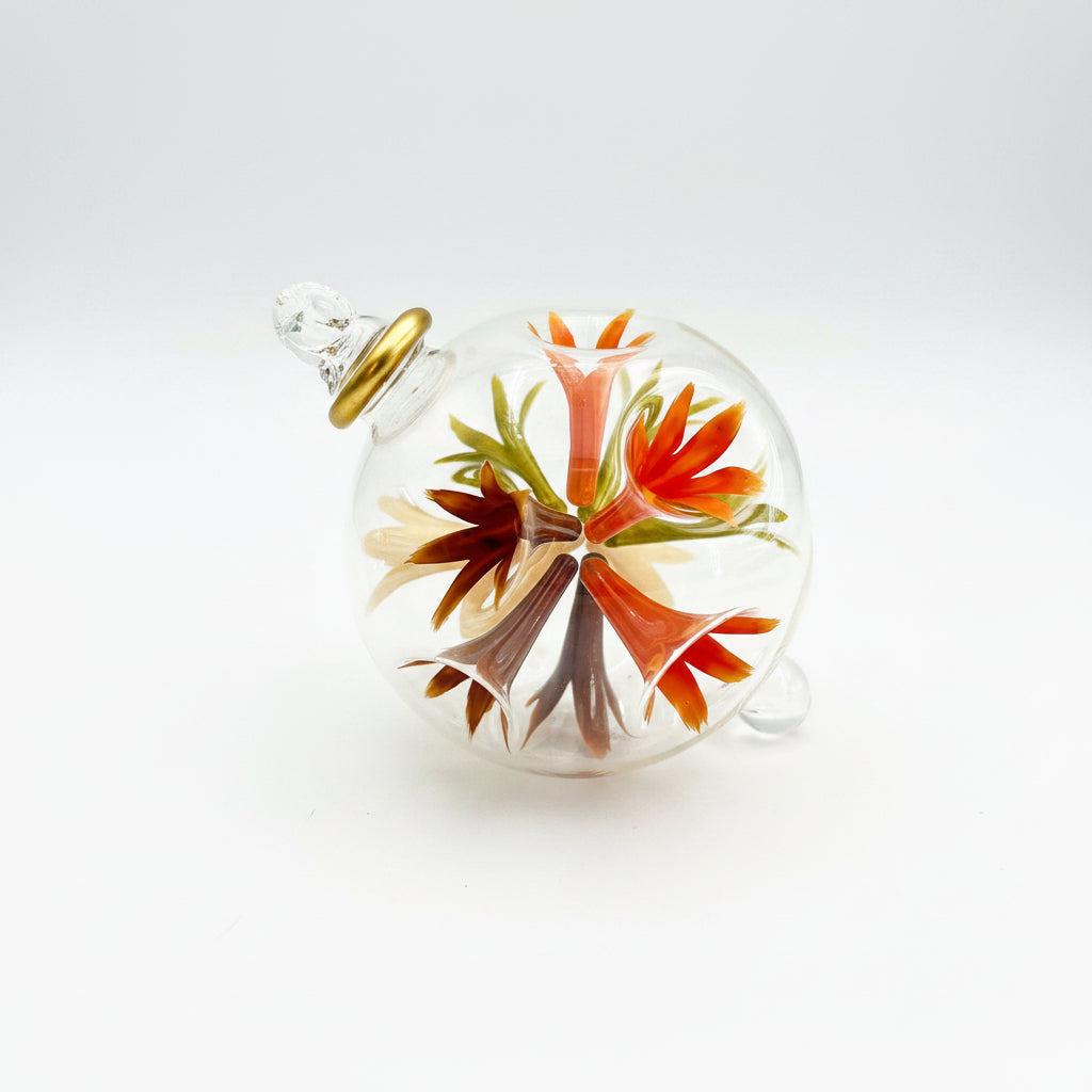 Handblown Glass Ornament Inspired by Paul Gauguin's Three Tahitian Women, Fair Trade Handcrafted