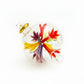 Handblown Glass Ornament with Floral Design Inspired by Paul Klee's Trees & Architecture Painting, Fair Trade Handcrafted
