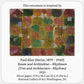 Handblown Glass Ornament with Floral Design Inspired by Paul Klee's Trees & Architecture Painting, Fair Trade Handcrafted