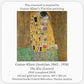 Decorative blown glass ornament with floral design inspired from Klimt's The Kiss painting, fair trade