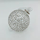 Blown Glass Ornament - Silver Dots