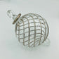Blown Glass Ornament - Swirl Silver